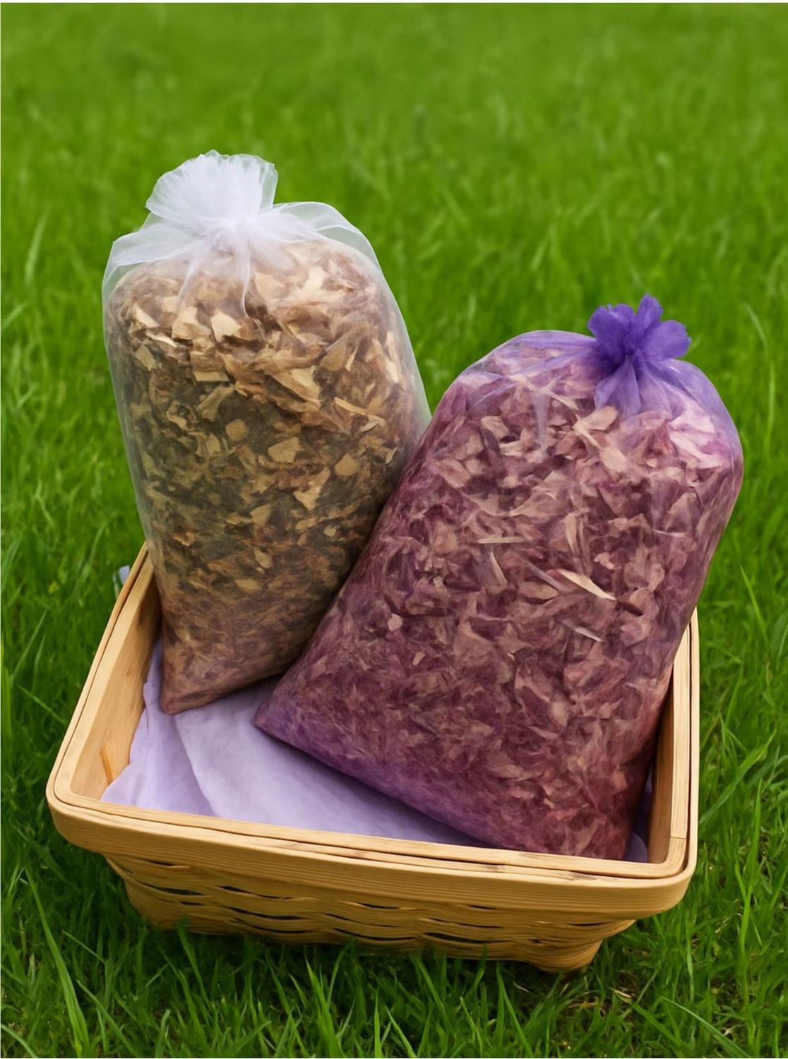 Farm-grown LARGE cedar lavender sachets for linens, drawers, cupboards, insect repellent
