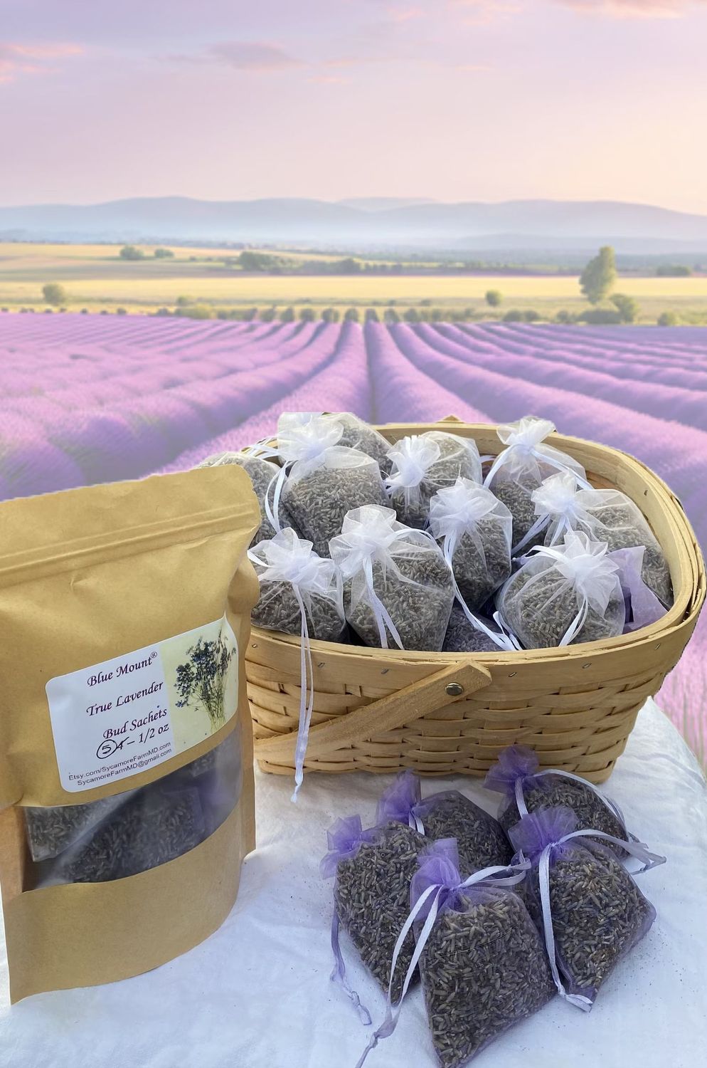Lavender Sachets, Natural Drawer Closet and Linen Freshener, Wedding Favor, Organic, Farm Grown, Home fragrance