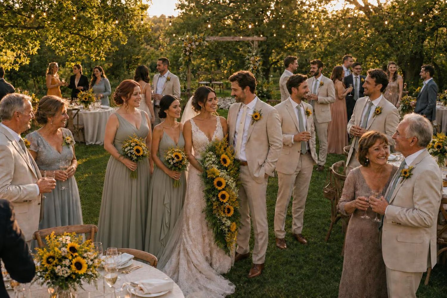 Sunflower Bridal Bouquet II, Rustic Boho Wedding Flowers, Farm-grown (JUL-SEP only), Wedding Favors