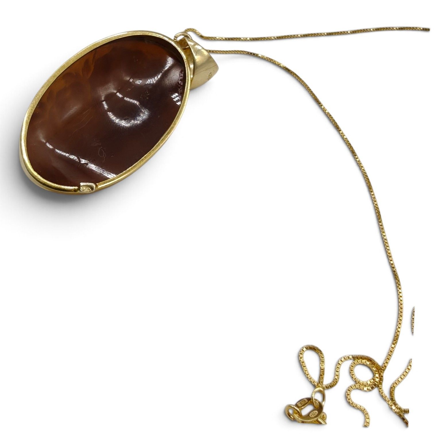 Collana in Argento 925 con Cameo Sardonico Ovale – Rose e Motivi Floreali