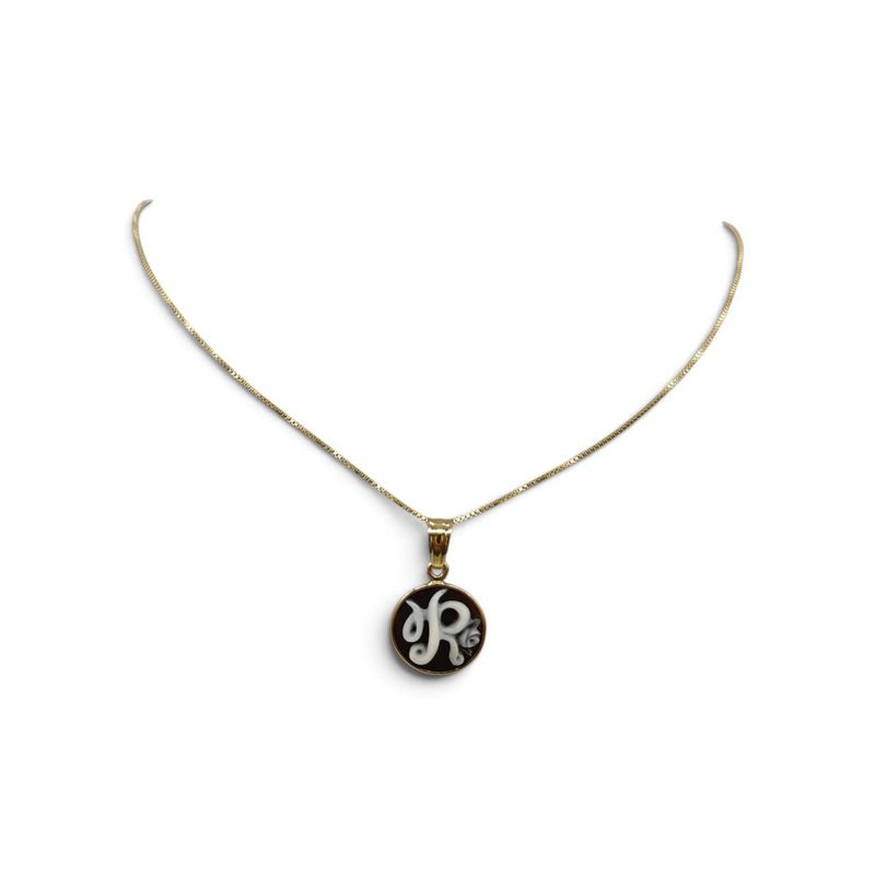 Collana in Argento 925 Placcata Oro con Ciondolo Lettera – 15 mm Collana in Argento 925 Placcata Oro con Ciondolo Lettera – 15 mm