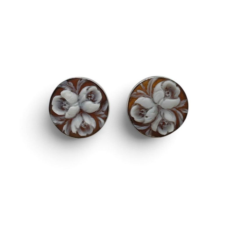 Orecchini in Argento 925 Rodiato con Bouquet – 16 mm Orecchini in Argento 925 Rodiato con Bouquet – 16 mm