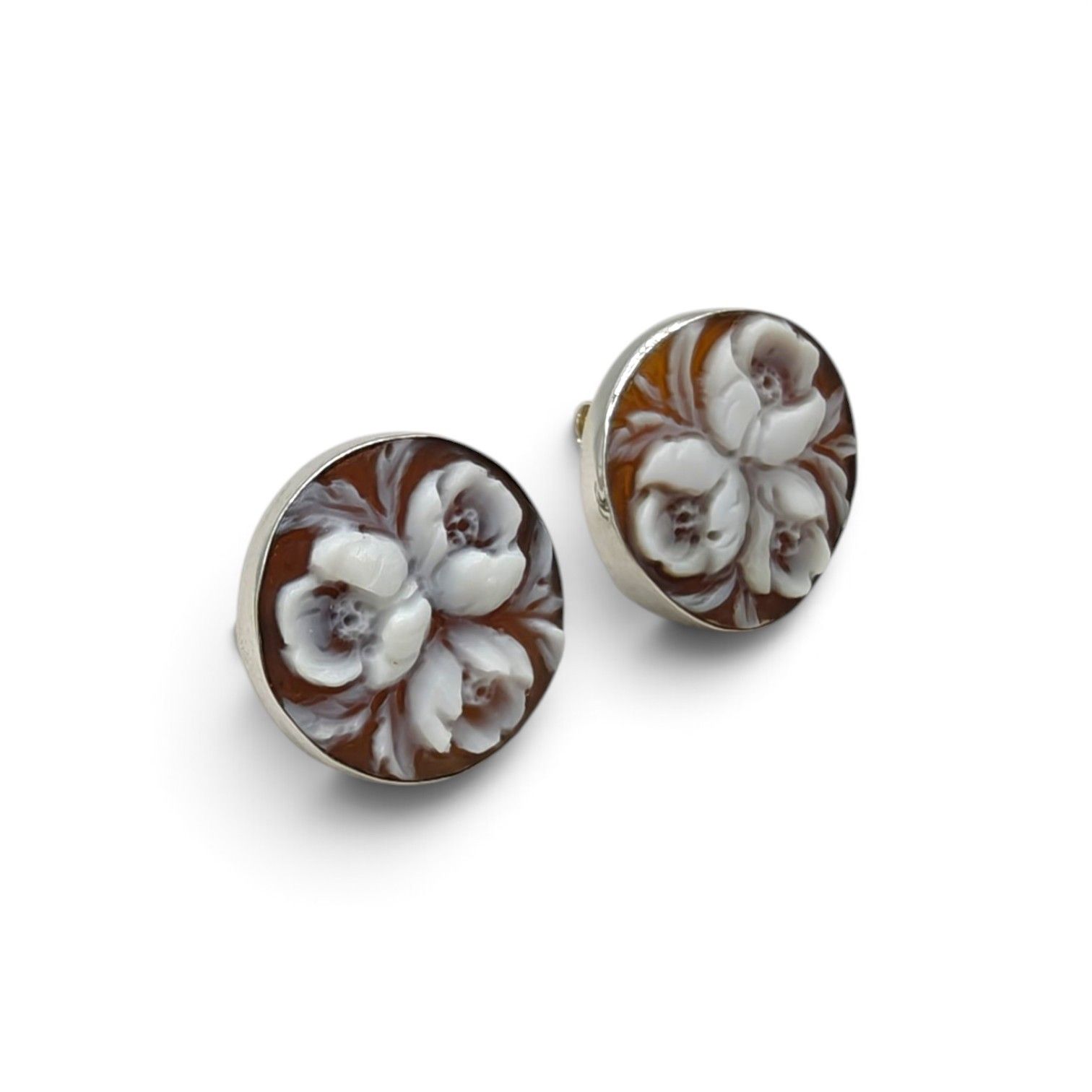 Orecchini in Argento 925 Rodiato con Bouquet – 16 mm