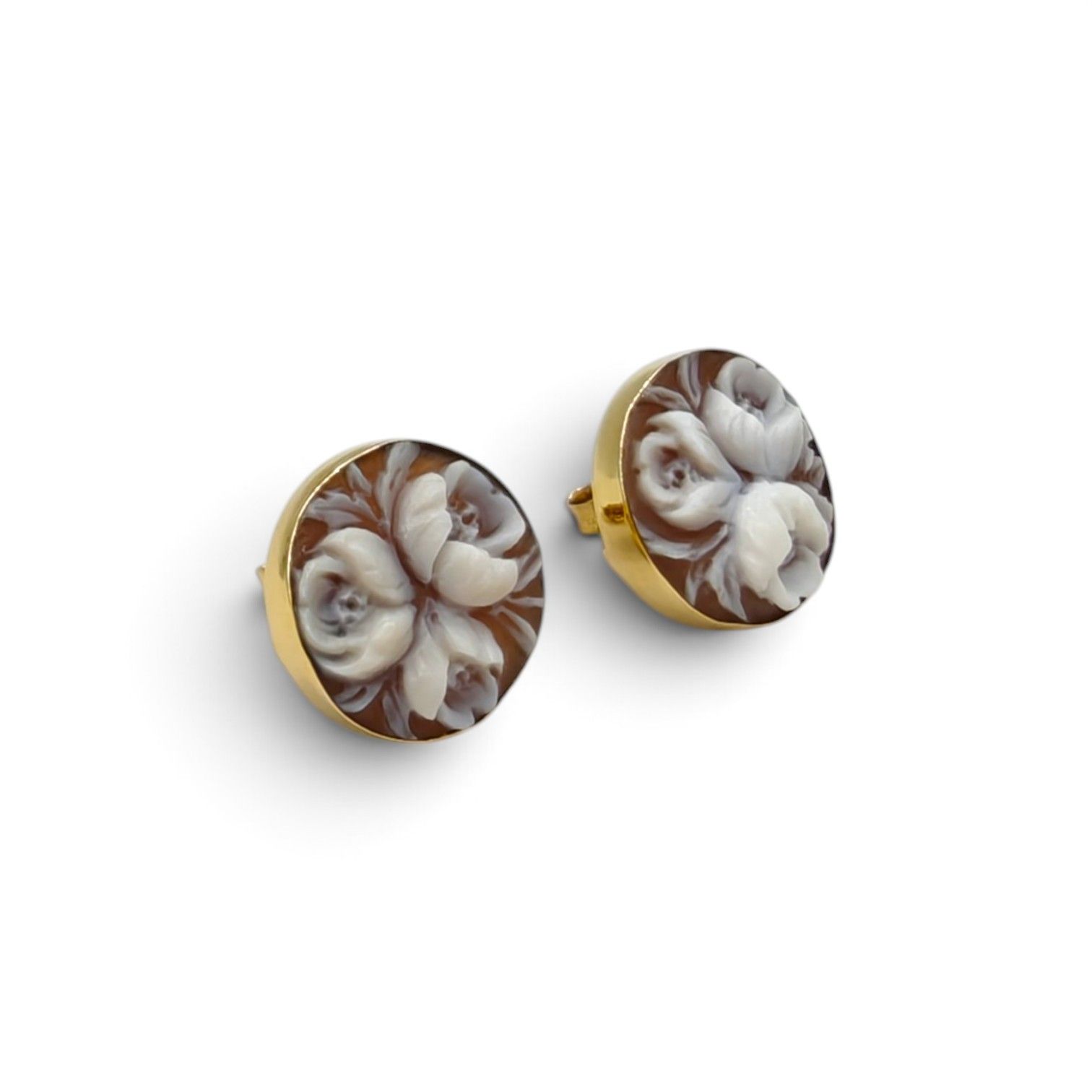 Orecchini in Argento 925 Placcati Oro con Bouquet – 16 mm