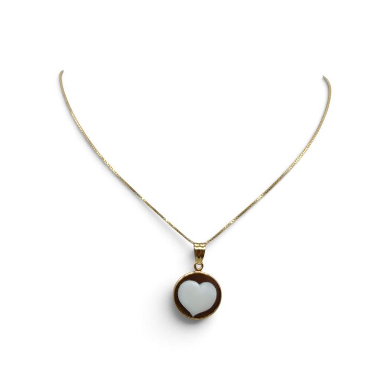 Collana in Argento 925 Placcata Oro con Ciondolo Cuore – 15 mm Collana in Argento 925 Placcata Oro con Ciondolo Cuore – 15 mm