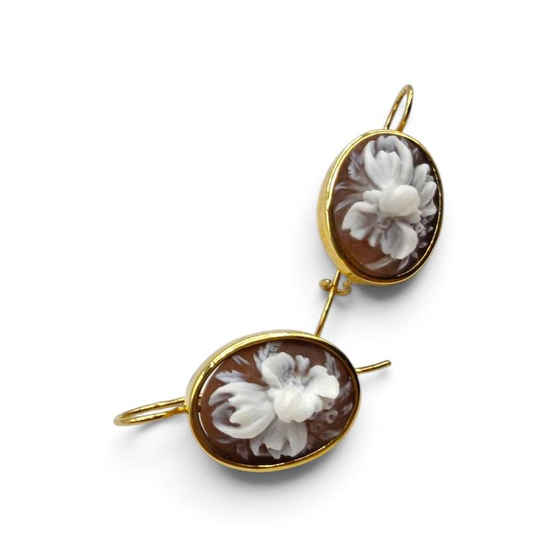 Orecchini alla Pompeiana Bouquet in Argento 925 Placcato Oro – 22 mm Orecchini alla Pompeiana Bouquet in Argento 925 Placcato Oro – 22 mm
