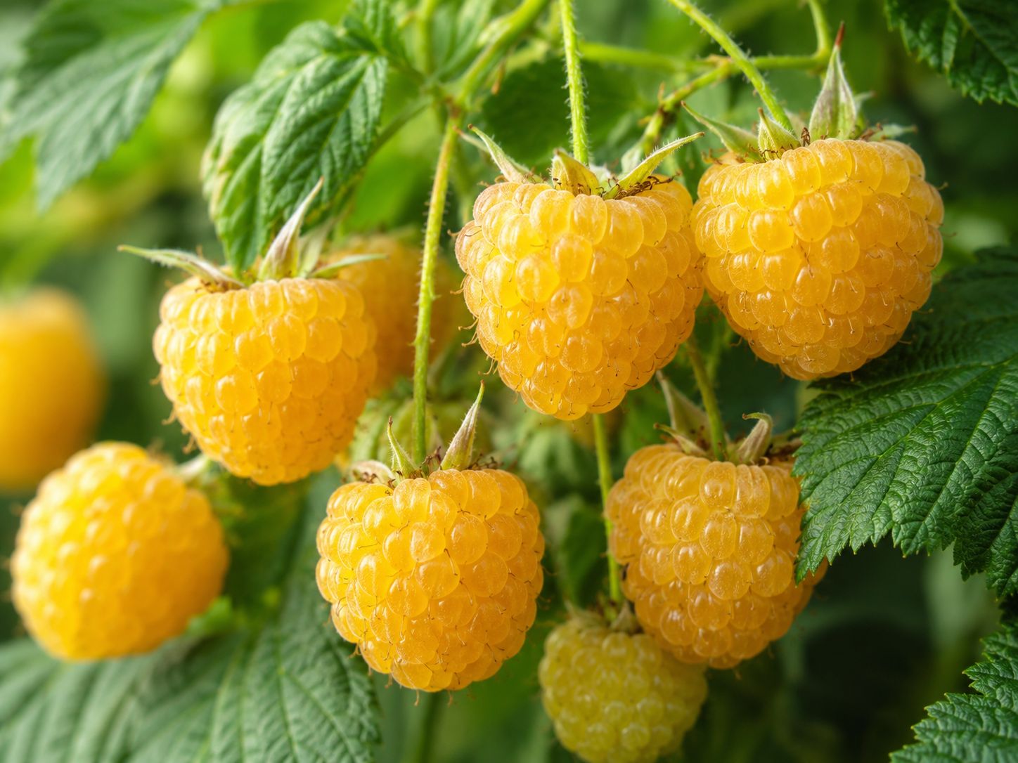 Yellow Raspberry (Rubus idaeus)