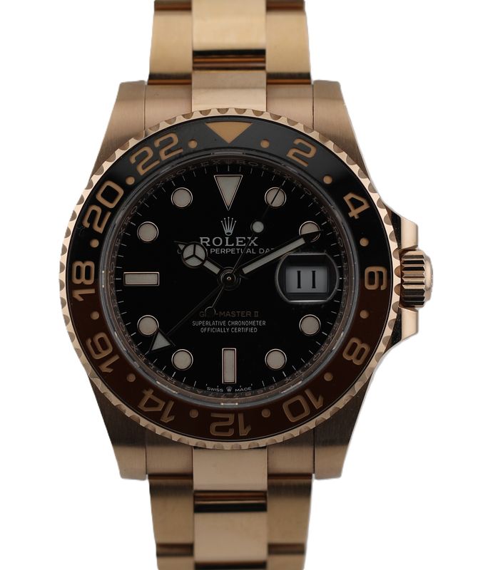 Rolex GMT MASTER II Rootbeer 18k / 750er Roségold 126715CHNR LC100 FULL SET 2021