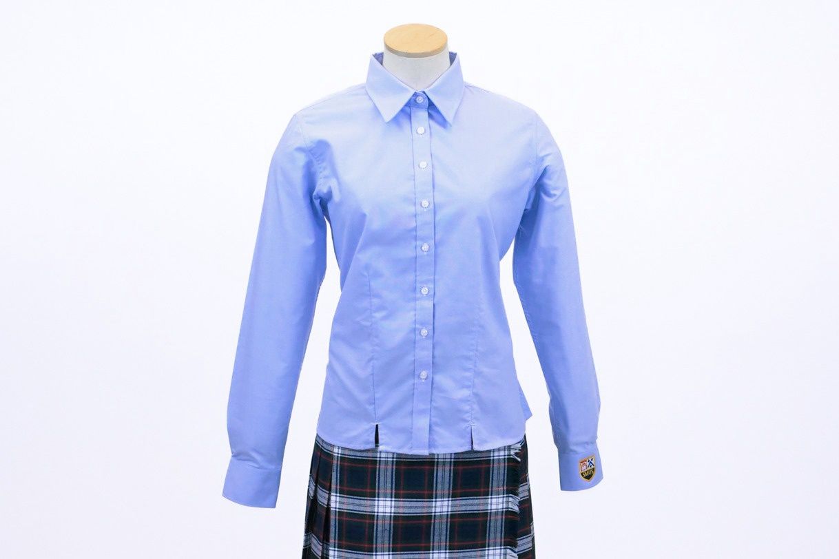 Fitted Oxford Shirt Blue Long Sleeve