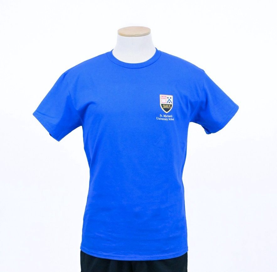 Athletic T-Shirt Blue Short Sleeve