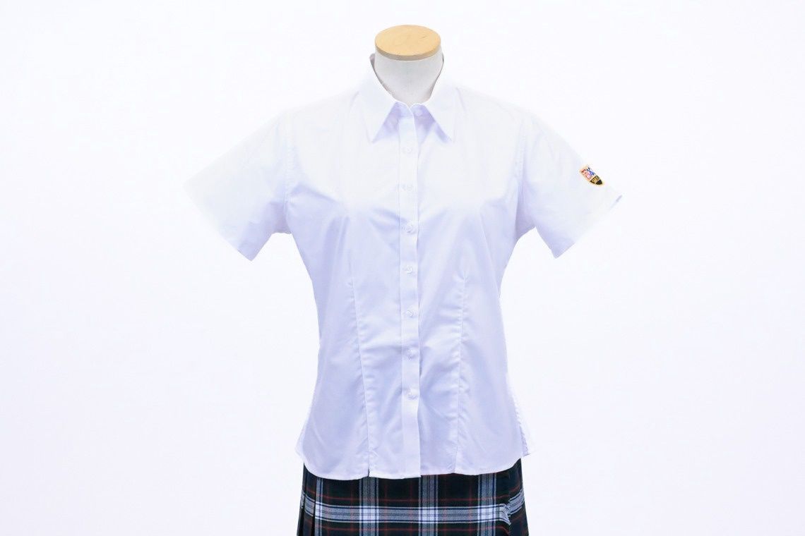 Fitted Oxford Shirt White Short Sleeve