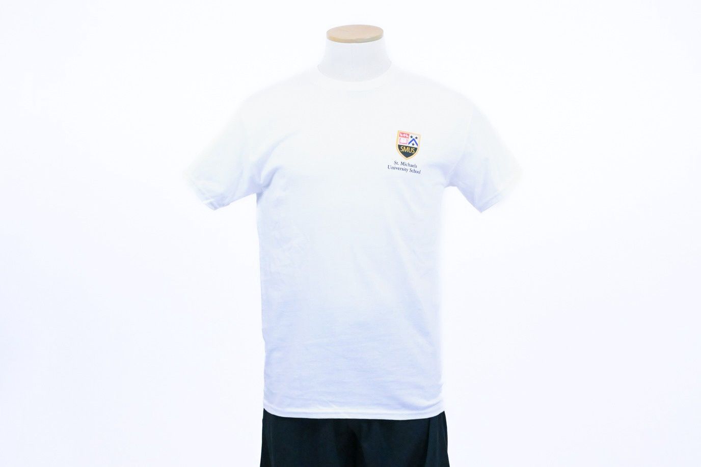 Youth Athletic T-Shirt White Short Sleeve