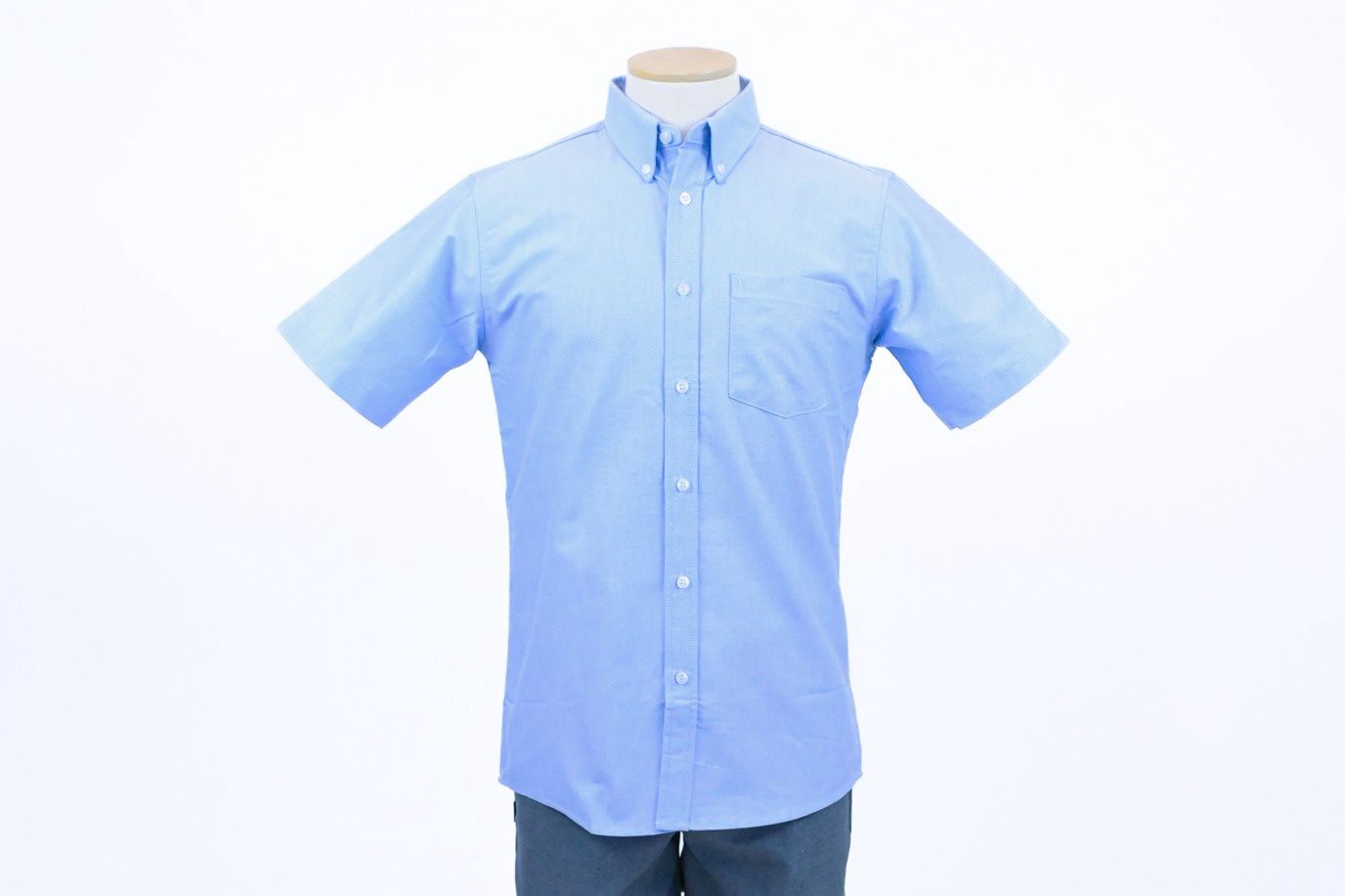 Youth Oxford Shirt Blue Short Sleeve