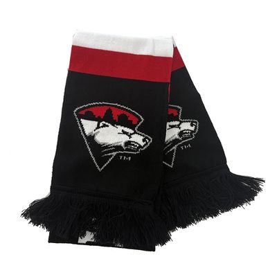 Checkers Black Jersey Stripe Logo Scarf