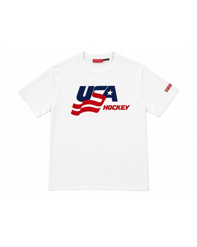 White USA Hockey Tee