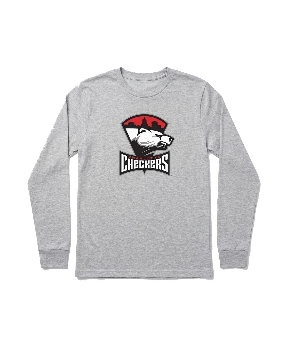 Youth Gray Primary Logo Long Sleeve Shirt