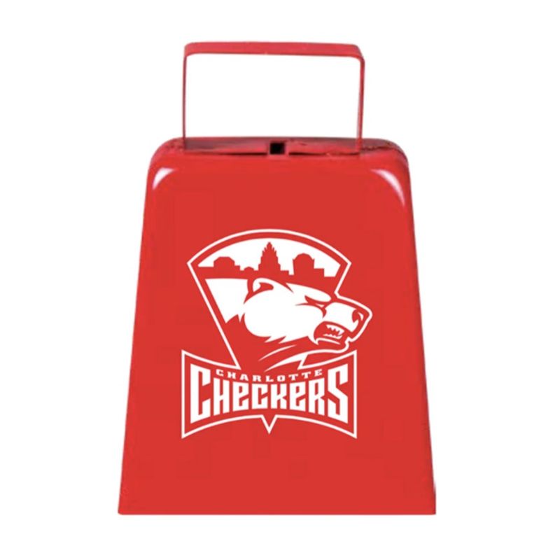 Charlotte Checkers Red-White Primary Cowbell