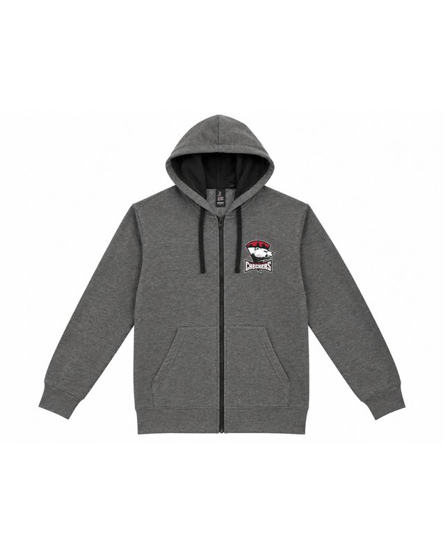 Checkers Charcoal Primary Full Zip Hoodie