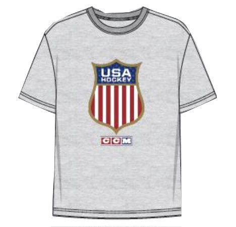 Gray USA Hockey Tee