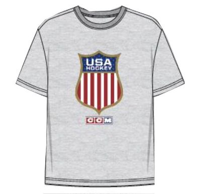 Gray USA Hockey Tee