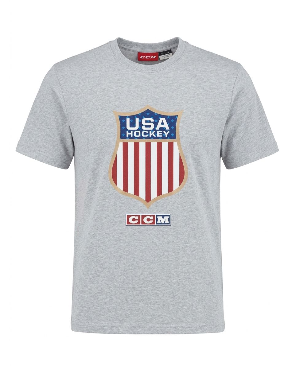 Gray USA Hockey Tee