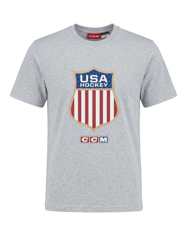 Gray USA Hockey Tee