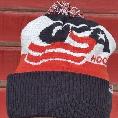 USA Hockey Pom Knit Hat