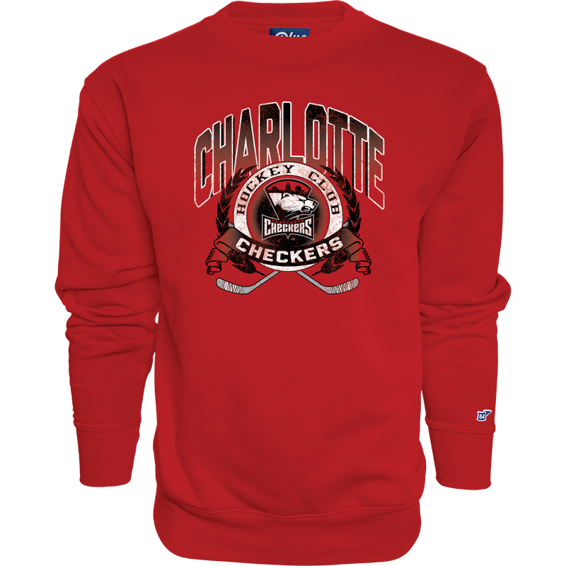 Charlotte Checkers Blue84 Non Padded Graphic Crewneck