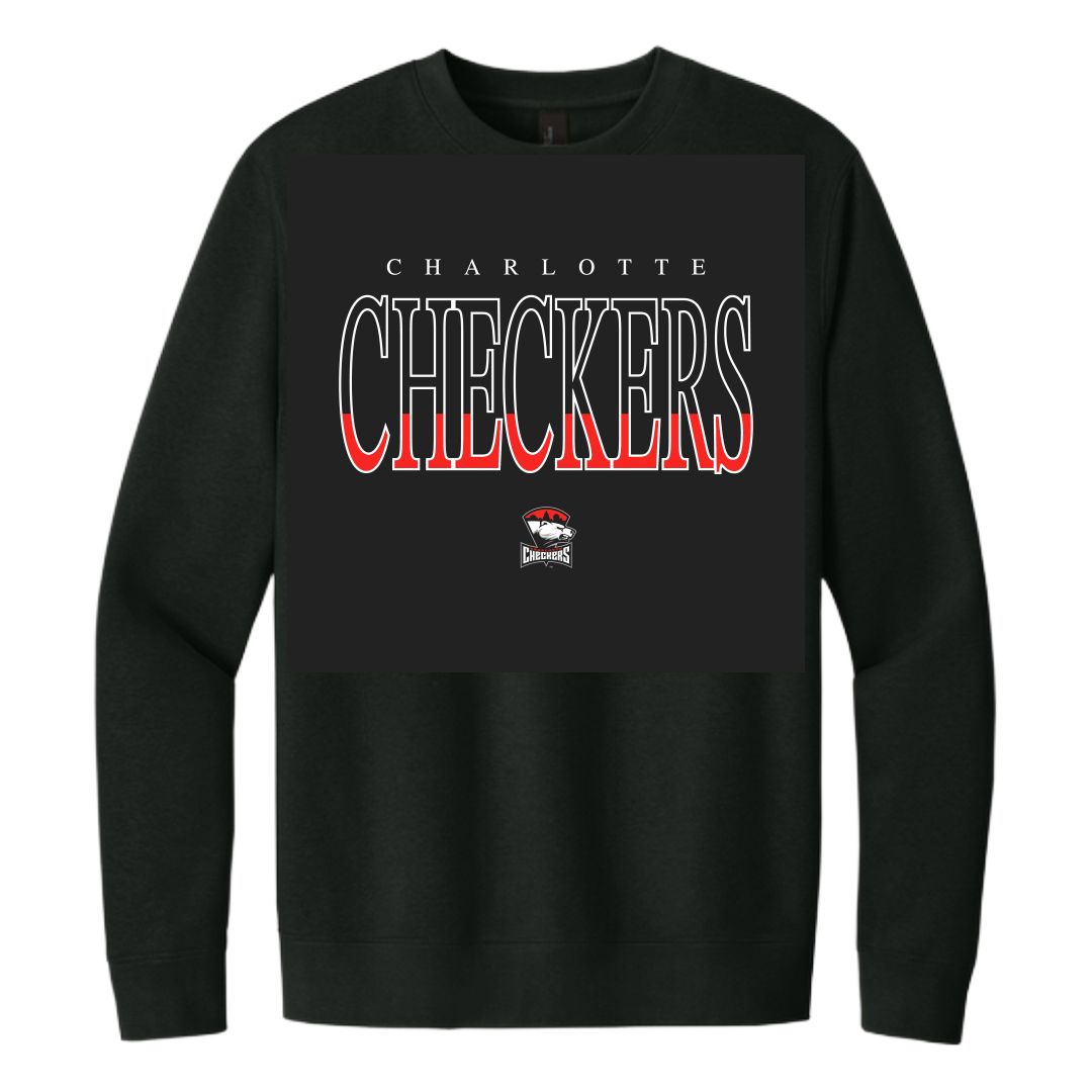 Checkers Black Fade Crewneck
