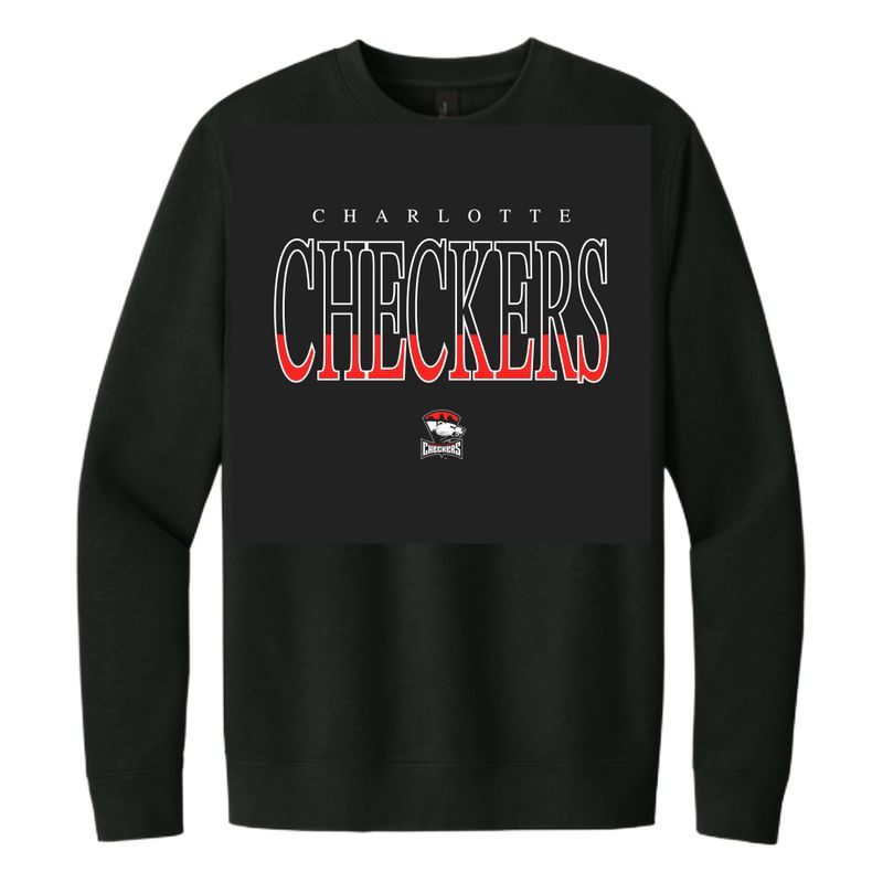 Checkers Black Fade Crewneck