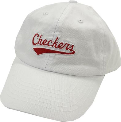 Checkers Relaxed White Wordmark Logo Hat