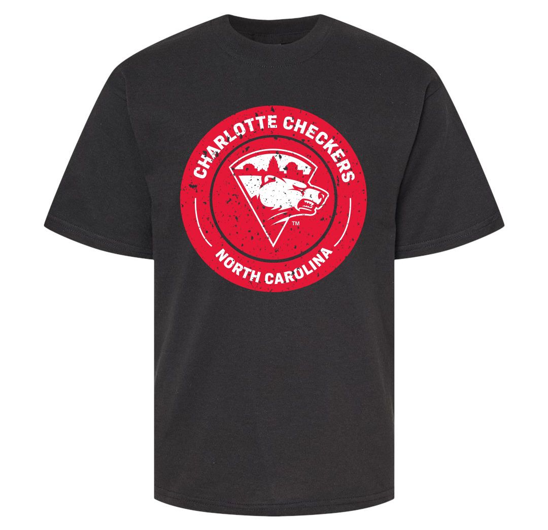 Checkers Youth Black Distressed 9 T-Shirt