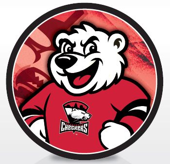 Charlotte Checkers Cartoon Mascot Puck