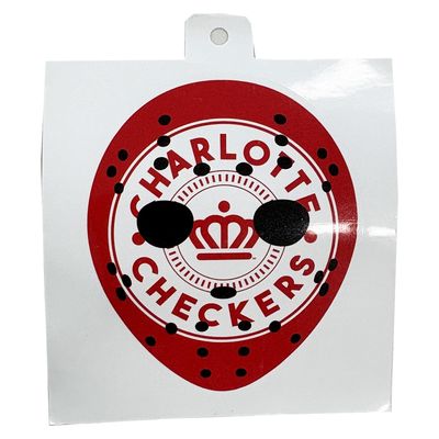 Charlotte Checkers Hockey Mask Sticker