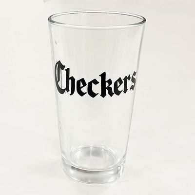 Checkers Pint Glass
