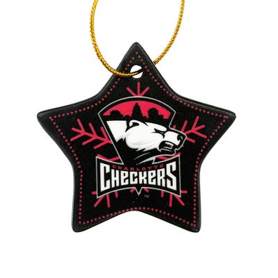 Checkers Star Happy Holidays Ornament