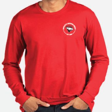 Charlotte Checkers CVC Long Sleeve Red T-Shirt