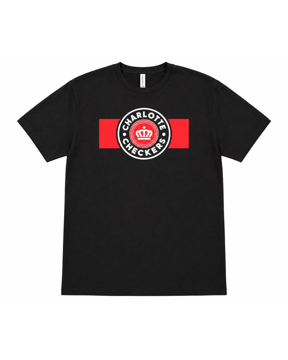 Black Alternate Logo Stripe Tee