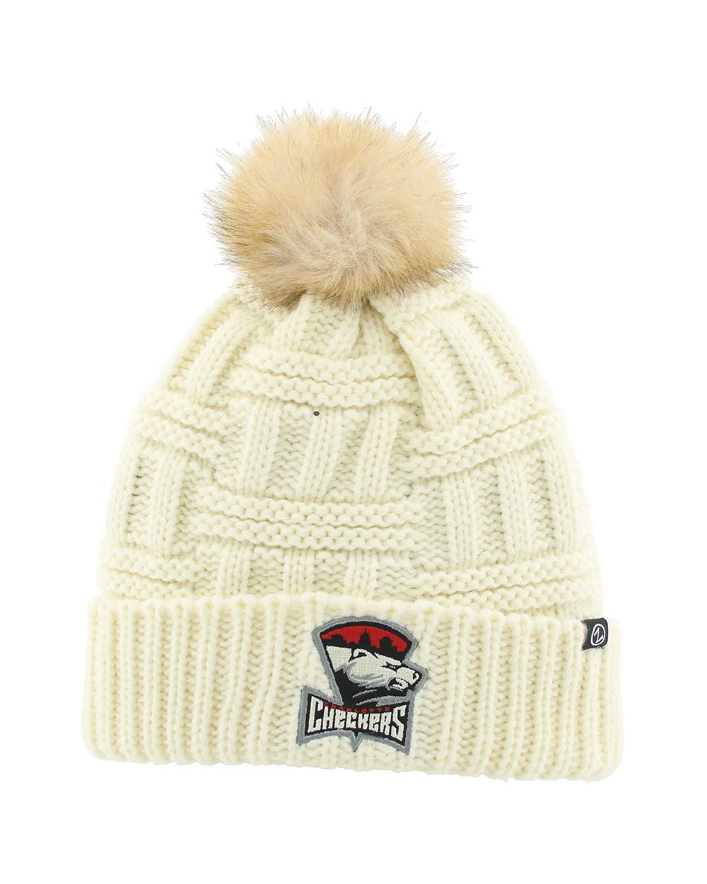 Checkers Ivory Boardside Beanie