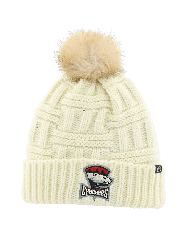 Checkers Ivory Boardside Beanie