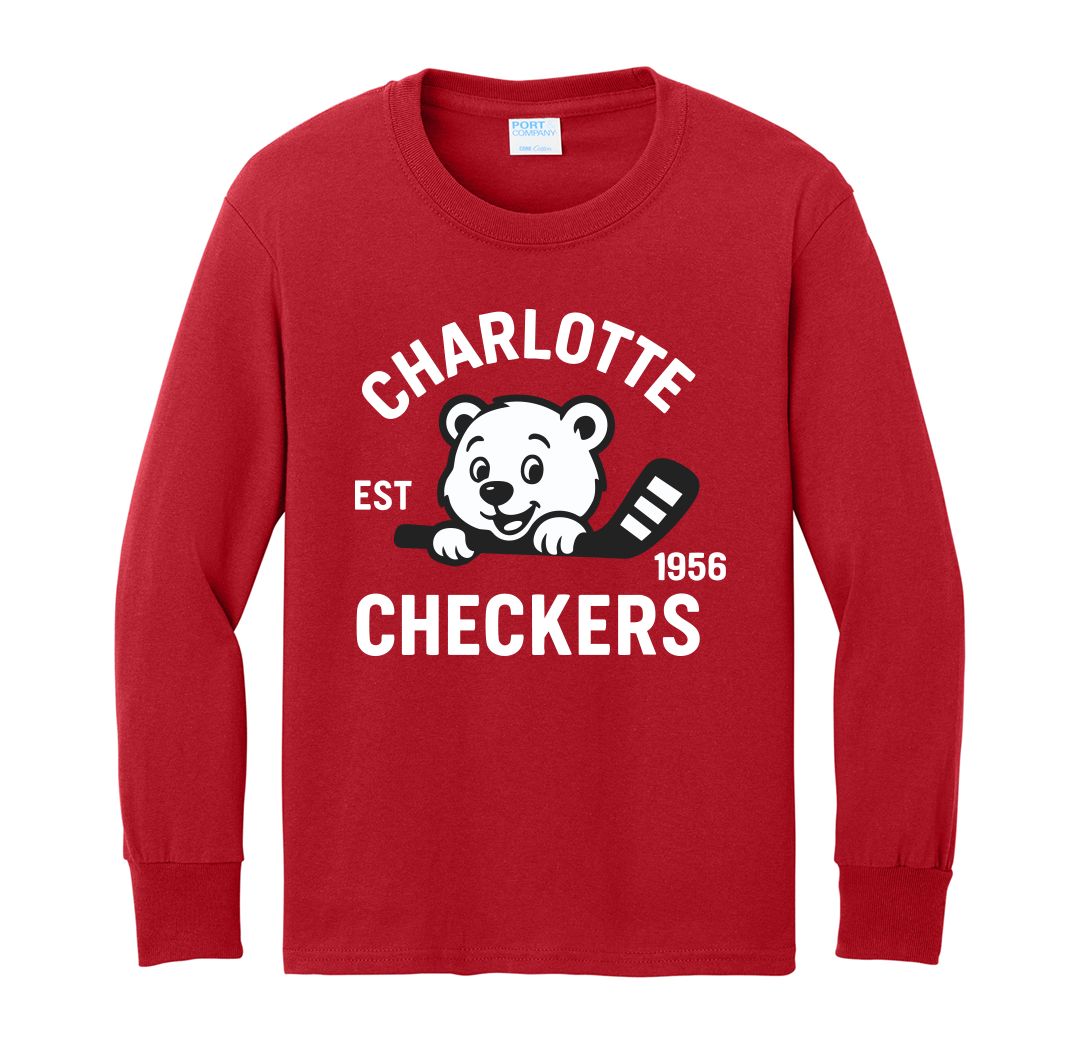 Checkers Youth Red Graphic 069 Longsleeve Tee
