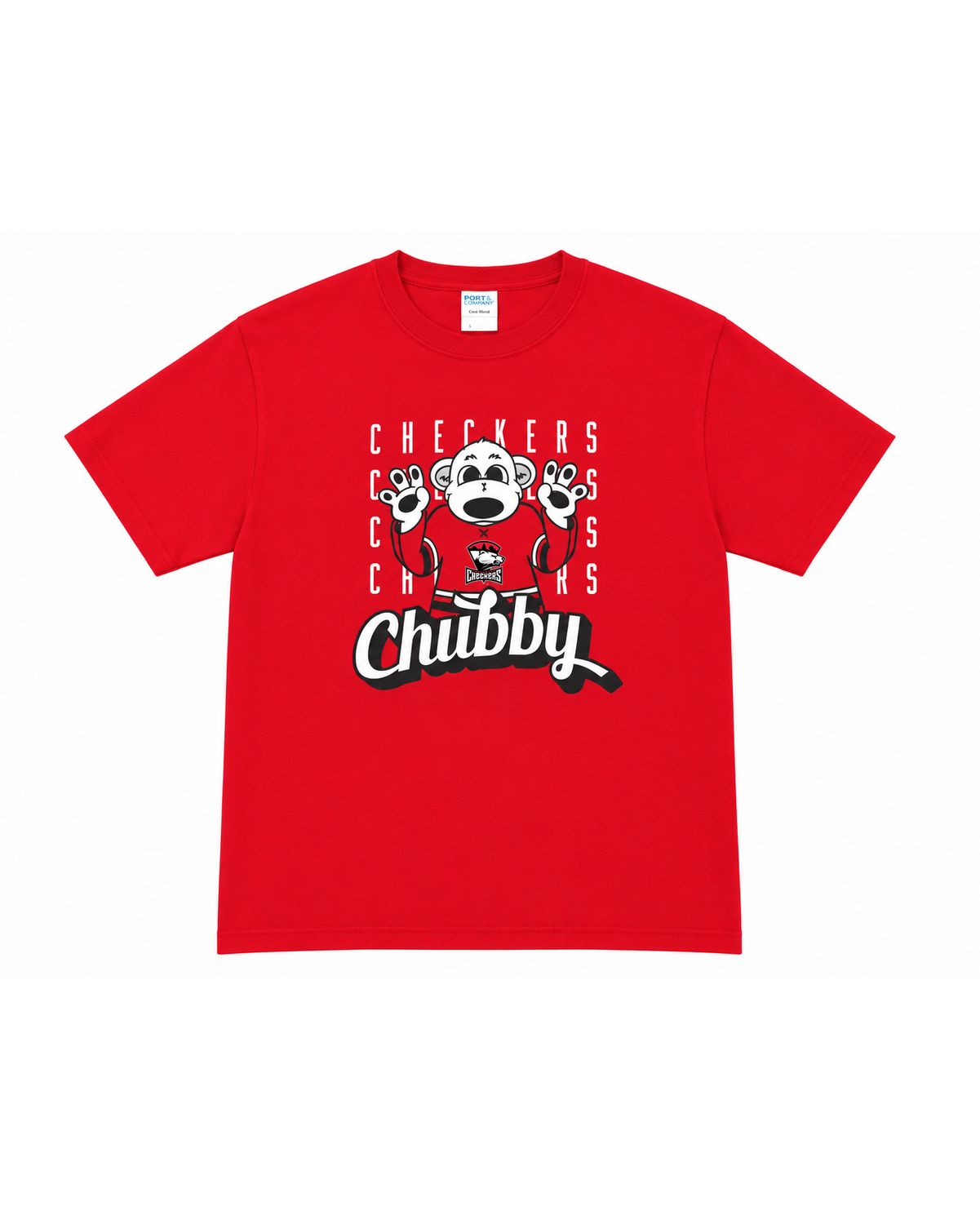Charlotte Checkers Red Core Cotton Chubby Tee