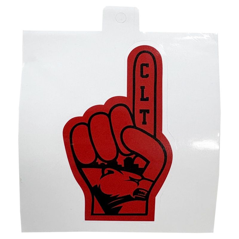 Charlotte Checkers Foam Finger Sticker