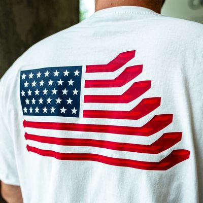 Checkers Stick Flag Tee