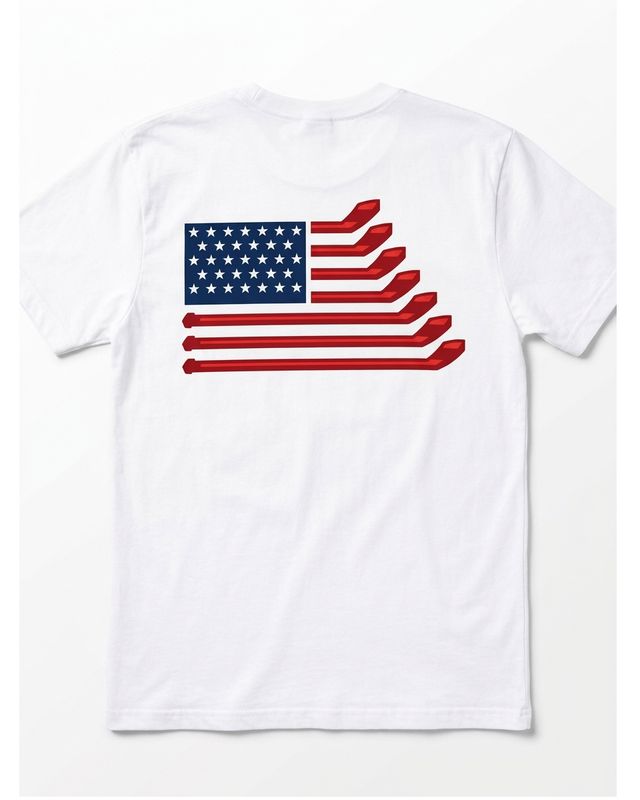 Checkers Stick Flag Tee