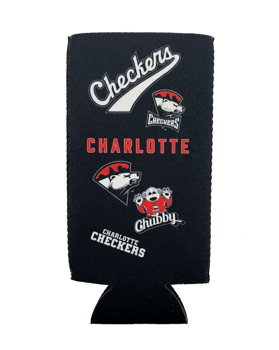 Checkers Black 24oz Koozie