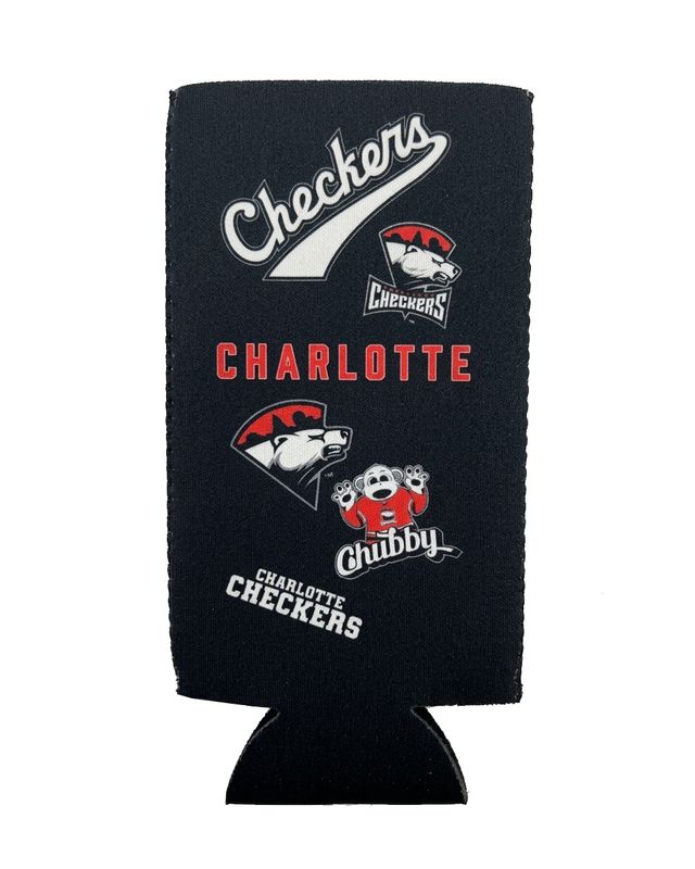 Checkers Black 24oz Koozie