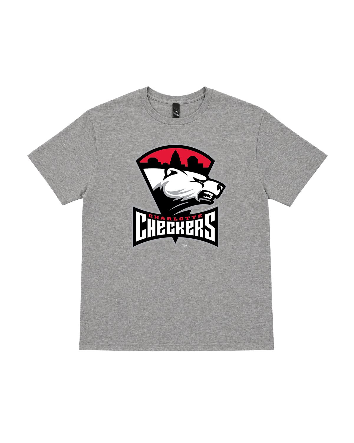 Charlotte Checkers District Gray Primary Tee