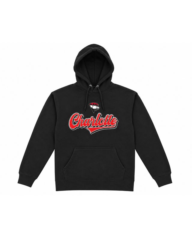 Charlotte Checkers Black Charlotte Script Hoodie