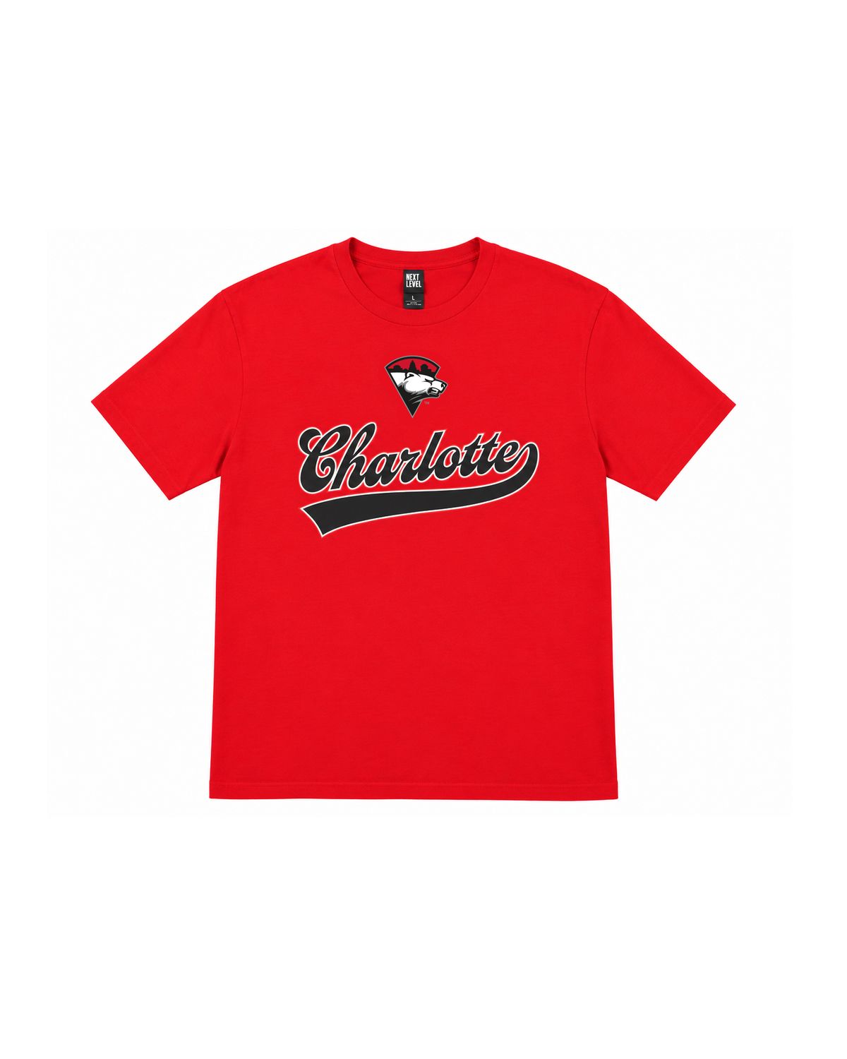 Charlotte Checkers Red Charlotte Script Tee